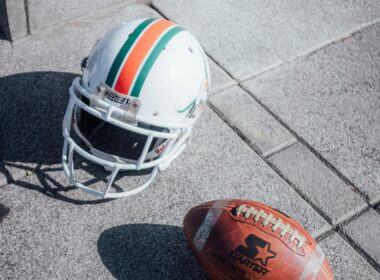 Football and Helmet