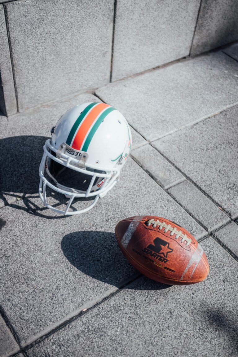 Football and Helmet