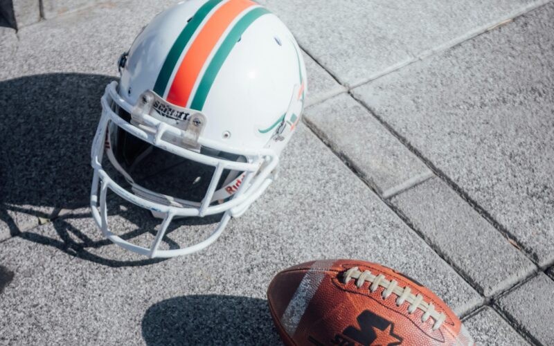 Football and Helmet